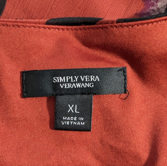 Simply Vera | Vera Wang rust floral Maxi dress - Picture 2 of 7